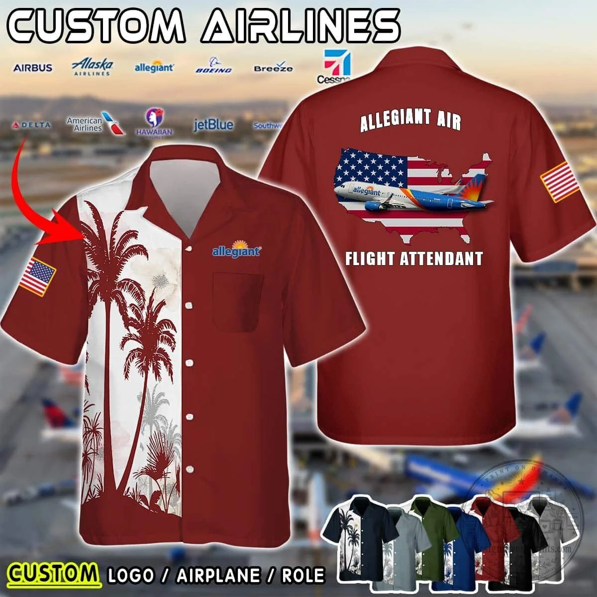 American Airlines Tech Ops Palm Tree Tropical Hawaiian Shirt 14 American Airlines Tech Ops Palm Tree Tropical Hawaiian Shirt
