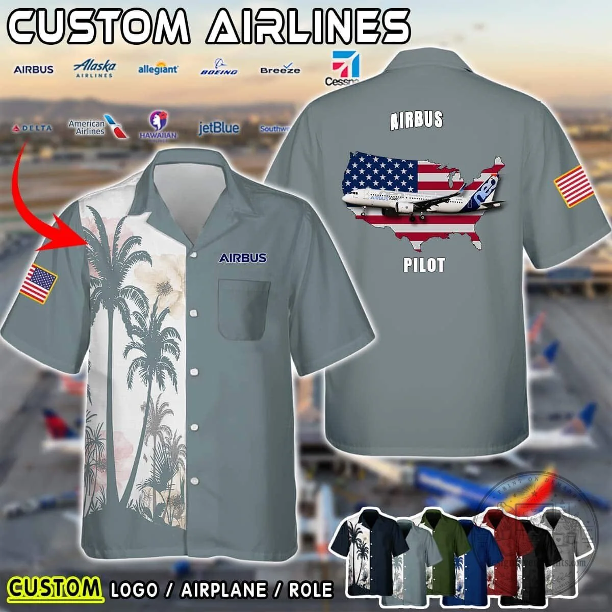American Airlines Tech Ops Palm Tree Tropical Hawaiian Shirt 15 American Airlines Tech Ops Palm Tree Tropical Hawaiian Shirt