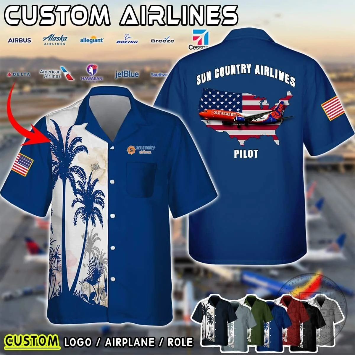 American Airlines Tech Ops Palm Tree Tropical Hawaiian Shirt 16 American Airlines Tech Ops Palm Tree Tropical Hawaiian Shirt