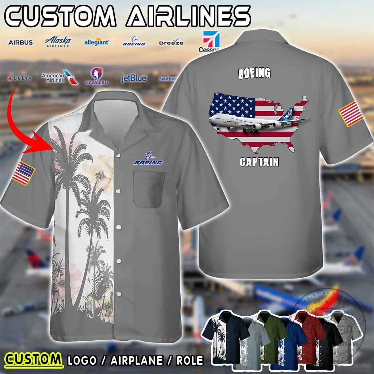 American Airlines Tech Ops Palm Tree Tropical Hawaiian Shirt 17 American Airlines Tech Ops Palm Tree Tropical Hawaiian Shirt