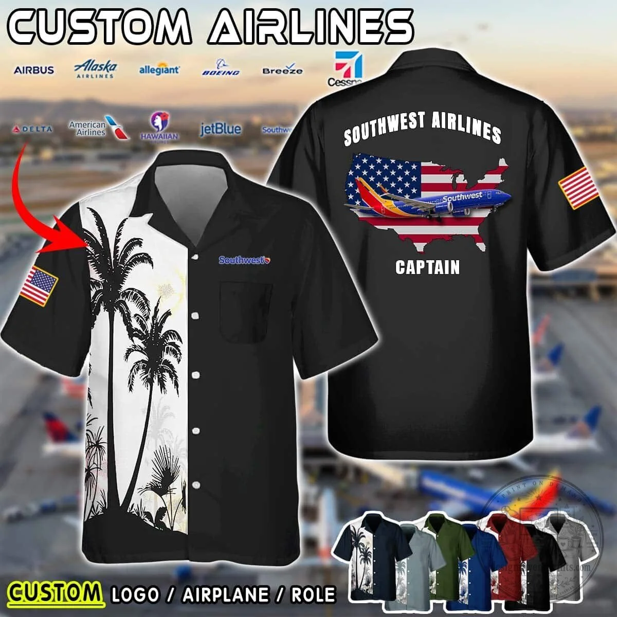 American Airlines Tech Ops Palm Tree Tropical Hawaiian Shirt 18 American Airlines Tech Ops Palm Tree Tropical Hawaiian Shirt