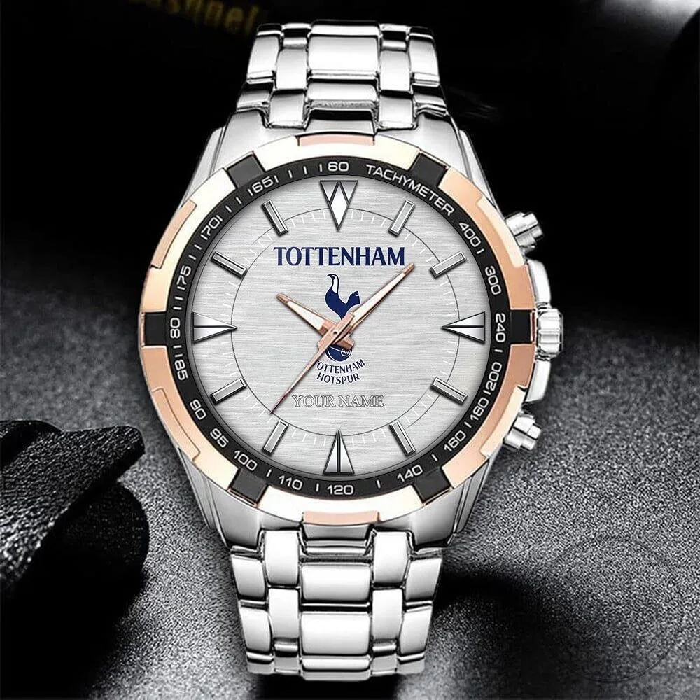 Tottenham Hotspur Personalized Name Stainless Steel Men's Quartz Watch