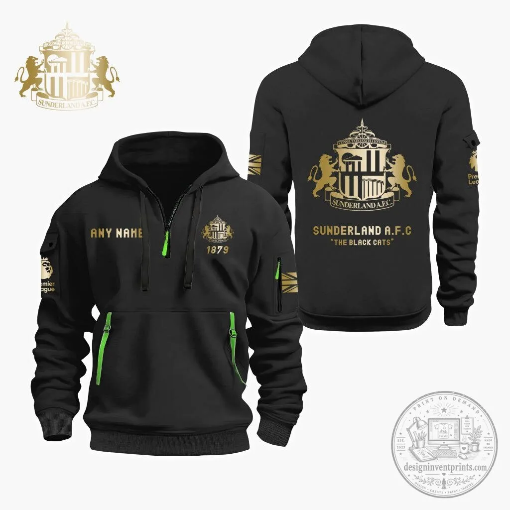 Sunderland Association Football Club Personalized Quarter Zip Hoodie 2 Sunderland Association Football Club Personalized Quarter Zip Hoodie