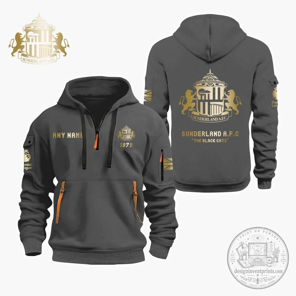 Sunderland Association Football Club Personalized Quarter Zip Hoodie 13 Sunderland Association Football Club Personalized Quarter Zip Hoodie