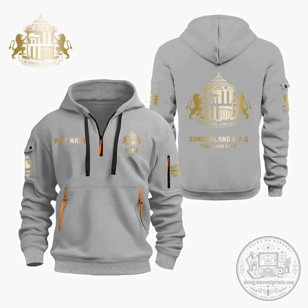 Sunderland Association Football Club Personalized Quarter Zip Hoodie 14 Sunderland Association Football Club Personalized Quarter Zip Hoodie