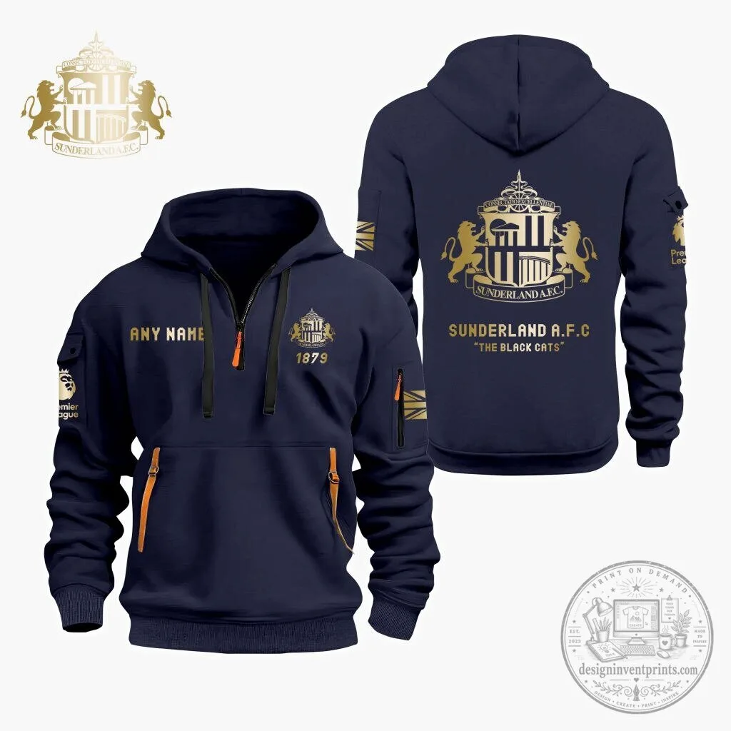 Sunderland Association Football Club Personalized Quarter Zip Hoodie 15 Sunderland Association Football Club Personalized Quarter Zip Hoodie