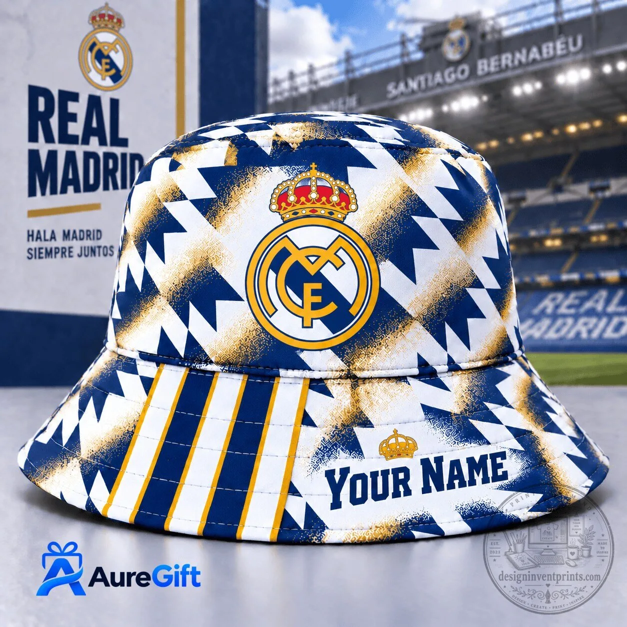 Real Madrid Personalized Bucket Hat – Custom Soccer Fan Apparel