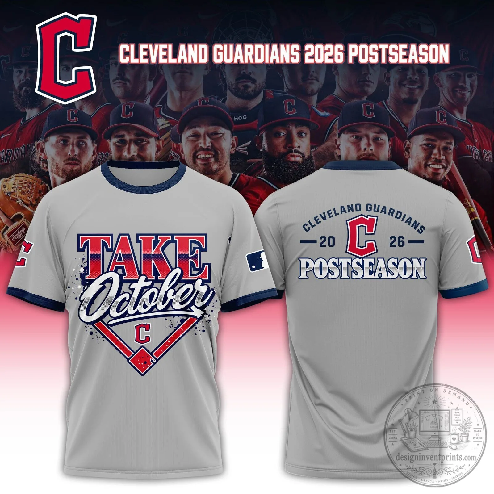 Cleveland Guardians 2026 Postseason Take October Baseball Fan T-Shirt 5 Cleveland Guardians 2026 Postseason Take October Baseball Fan T-Shirt