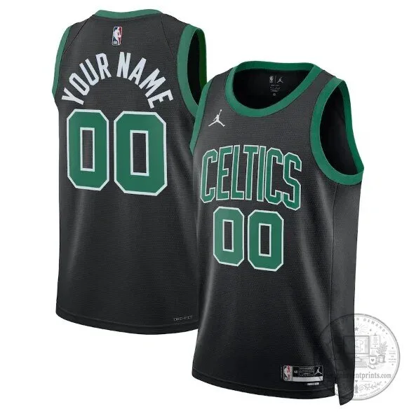 Boston Celtics Black Statement Edition Custom Basketball Jersey