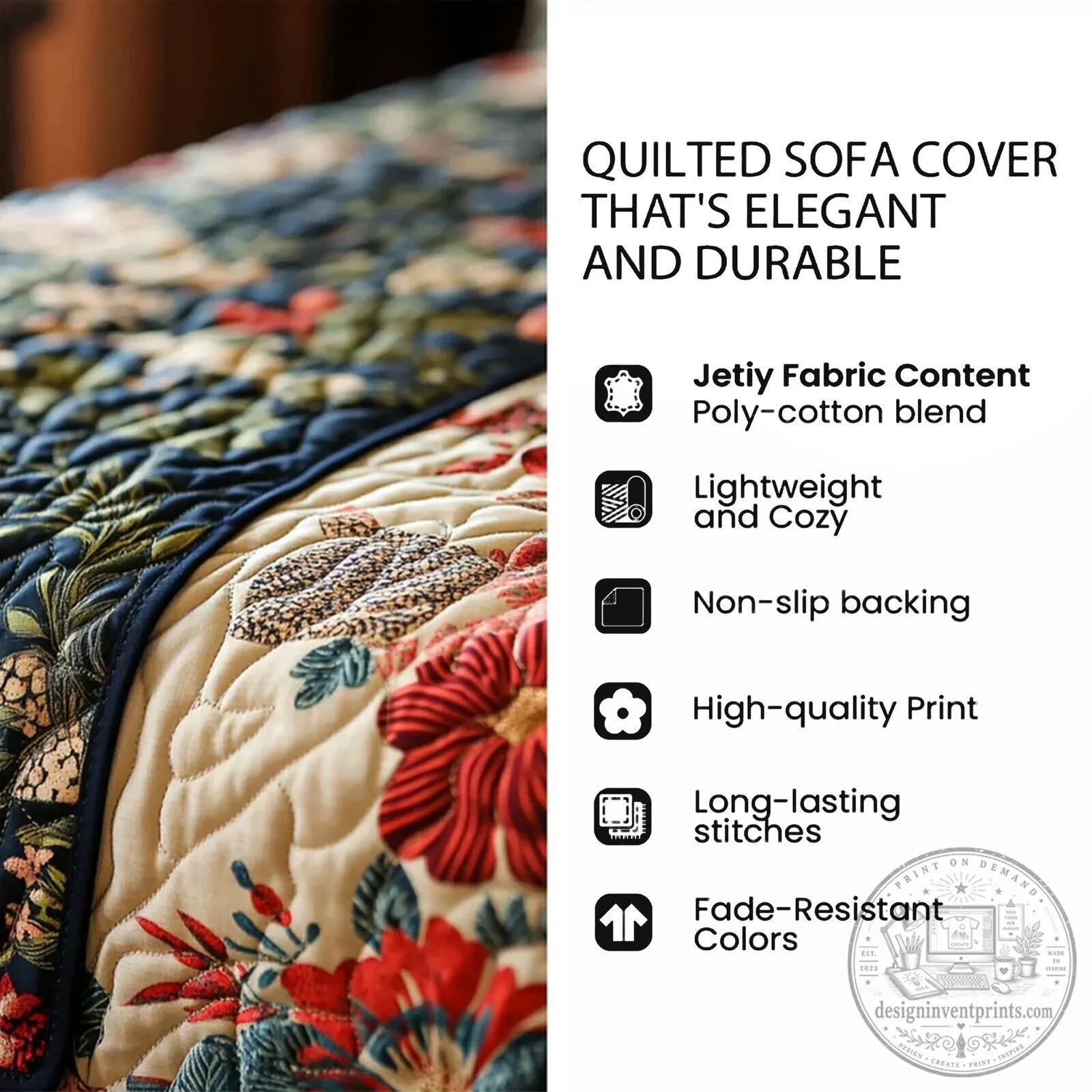 Rustic Woodland Charm Quilted Sofa Cover with Bear Moose Deer Canoe Design 18 Rustic Woodland Charm Quilted Sofa Cover with Bear Moose Deer Canoe Design
