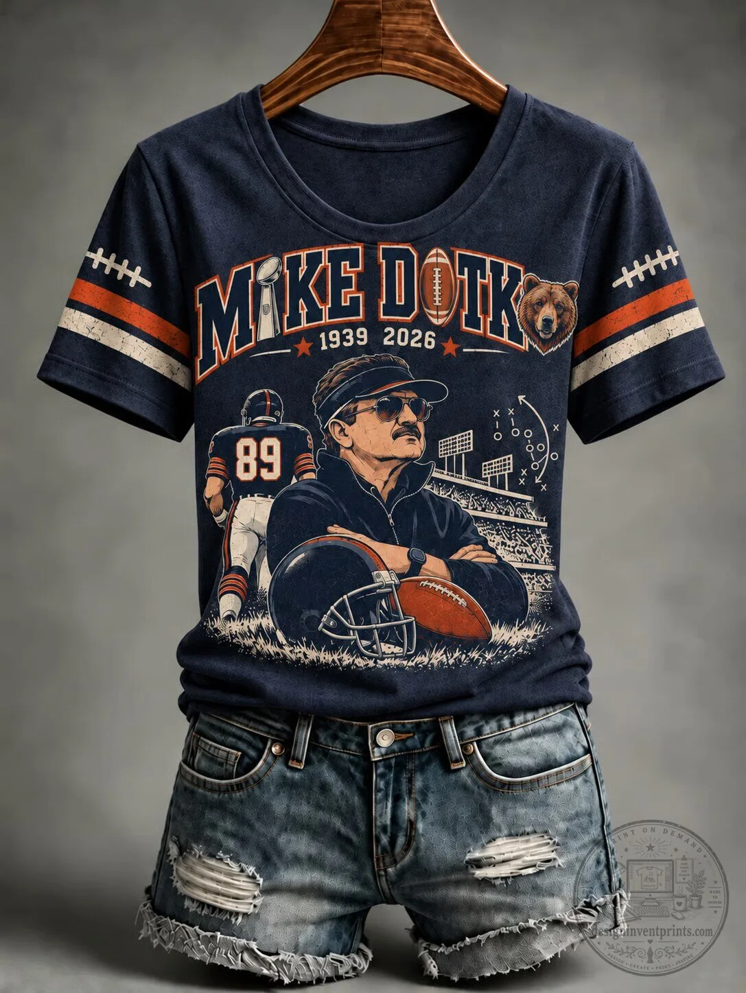 Chicago Bears Tribute T-Shirt for Football Legend Mike Ditka 5 Chicago Bears Tribute T-Shirt for Football Legend Mike Ditka