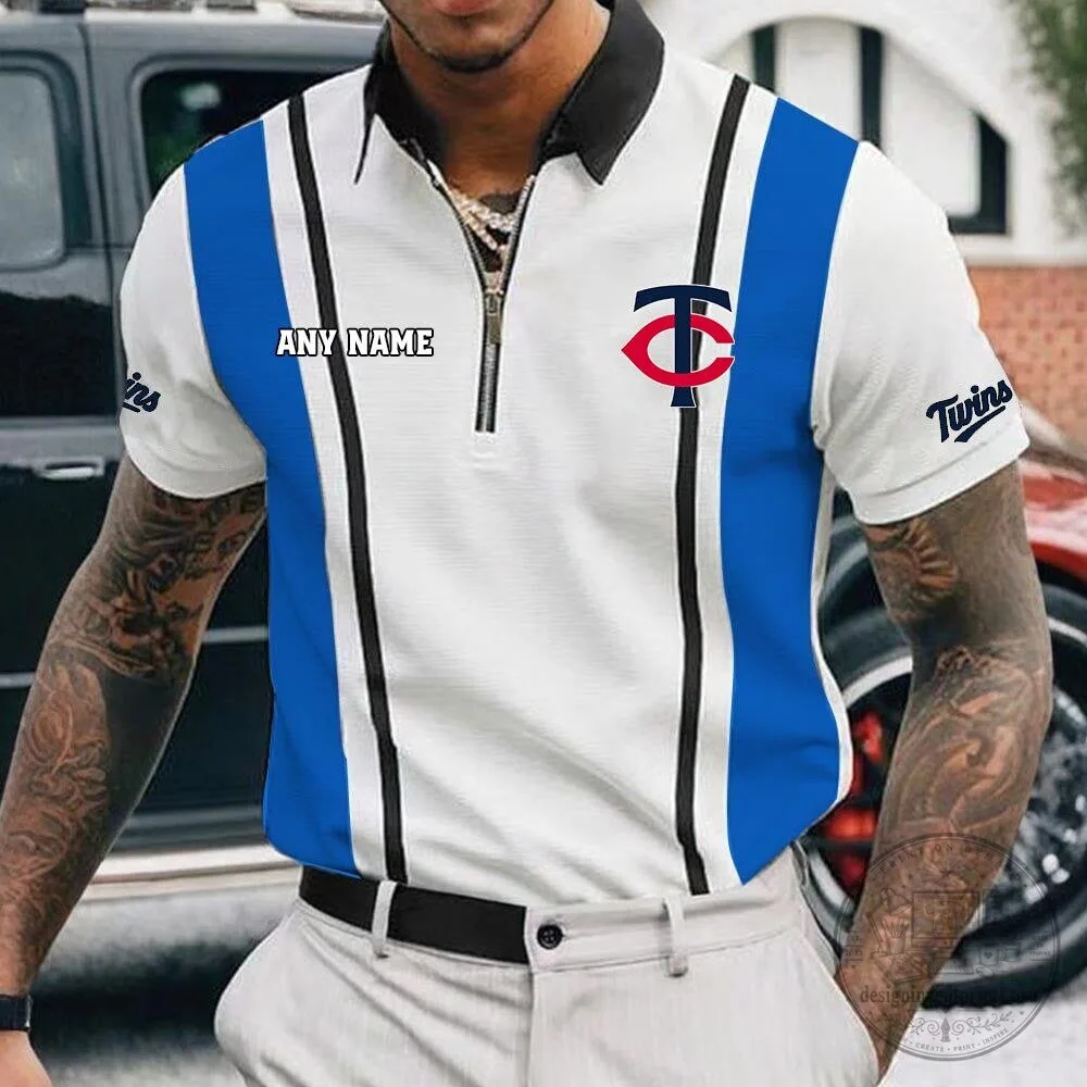 Minnesota Twins Personalized Zipper Polo Shirt for Men 12 Minnesota Twins Personalized Zipper Polo Shirt for Men