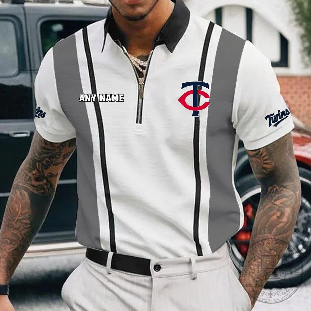 Minnesota Twins Personalized Zipper Polo Shirt for Men 14 Minnesota Twins Personalized Zipper Polo Shirt for Men