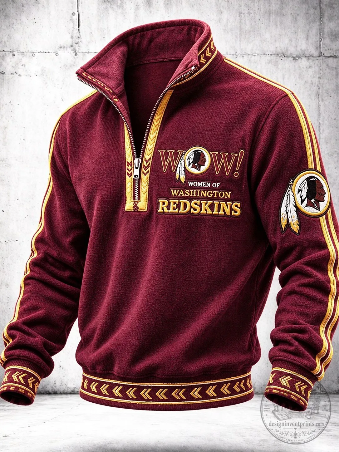 Washington Redskins Women's Football Team Quarter-Zip Pullover Sweatshirt