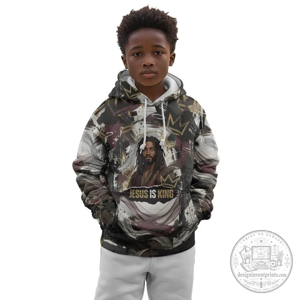 Jesus Is King Lion Of Judah Christian Faith Youth Hoodie