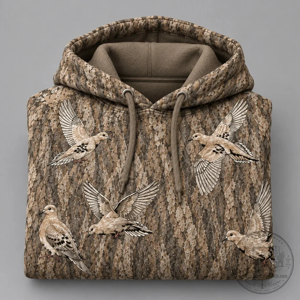 Mourning Dove Bird Hunting Camouflage Pattern Outdoor Sports Hoodie
